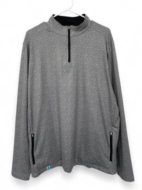 Chubbies Gray Quarter Zip Pullover Long Sleeve XL Pockets Activewear Casual